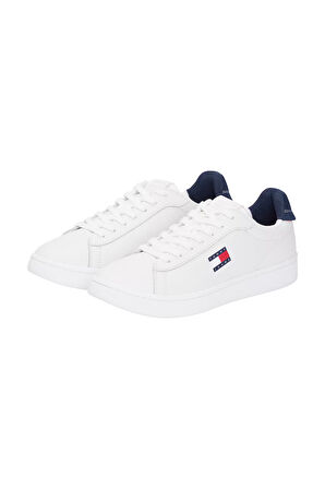 Erkek Tommy Jeans ARCHIVE '98 Leather Sneakers - Beyaz | 43