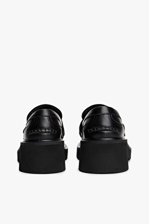 Kadın Kalın Topuklu Makosen Ayakkabı - Siyah | 40