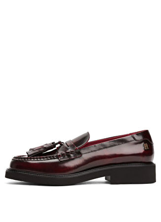 Tommy Hilfiger Deri Bordo Kadın Günlük Ayakkabı FW0FW08749