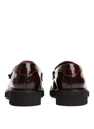 Tommy Hilfiger Deri Bordo Kadın Günlük Ayakkabı FW0FW08749