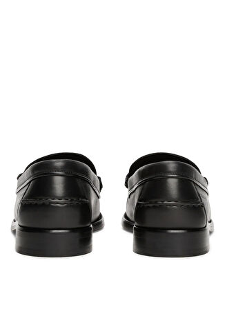 Tommy Hilfiger Siyah Erkek Klasik Ayakkabı HILFIGER TASSEL LTH LOAFER