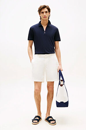 Erkek Interlock Zip Polo - Lacivert | S