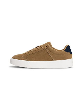 Tommy Hilfiger Kahve Erkek Sneaker TH COURT SUMMER SUEDE