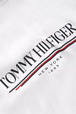 Erkek Brand Love Hilfiger Hoodie Sweatshirt - Beyaz | XS