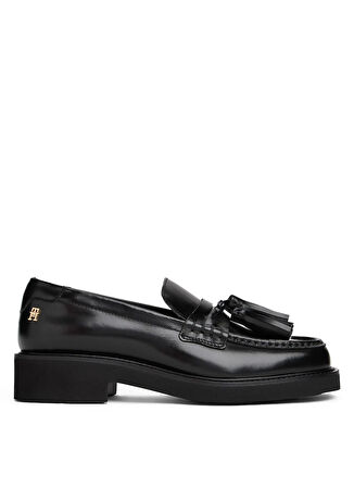 Tommy Hilfiger Deri Siyah Kadın Günlük Ayakkabı FW0FW08749