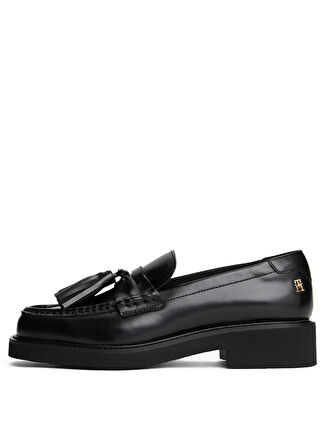 Tommy Hilfiger Deri Siyah Kadın Günlük Ayakkabı FW0FW08749