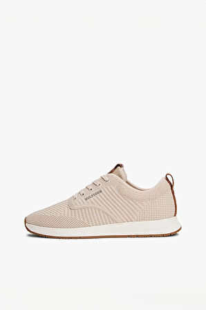 Erkek 3D Dokulu Örgü Bileksiz Sneaker - Bej | 43