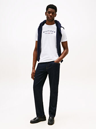 TOMMY HILFIGER Erkek  Beyaz T-Shirt MW0MW39356 YBR