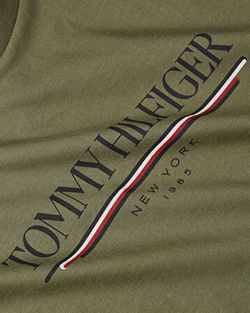 TOMMY HILFIGER Erkek  Yeşil T-Shirt MW0MW40324 PLI