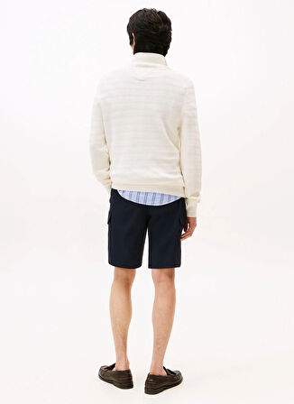 Tommy Hilfiger Bisiklet Yaka Normal Sarı Erkek Kazak MW0MW39536Z00_STRIPE STRUCTURE ZIP