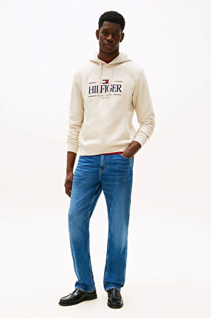 Tommy Hilfiger ICON HILFIGER HOODIE Erkek Bej Kazak MW0MW39586ACG