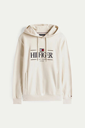 Tommy Hilfiger ICON HILFIGER HOODIE Erkek Bej Kazak MW0MW39586ACG