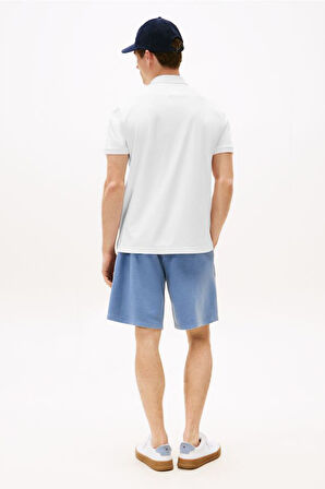 Erkek Interlock Zip Polo - Beyaz | XS