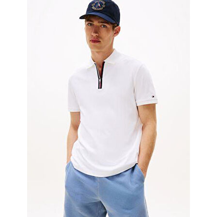 Tommy Hilfiger Erkek Interlock Zıp T-Shirt MW0MW39552