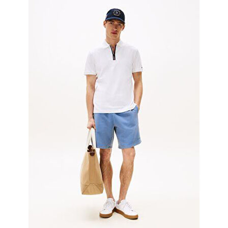 Tommy Hilfiger Erkek Interlock Zıp T-Shirt MW0MW39552