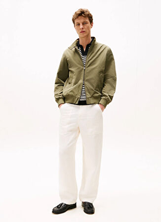 Tommy Hilfiger Normal Bel Normal Paça Normal Beyaz Erkek Pantolon MW0MW40570YA8_MURRAY LINEN COTTON C