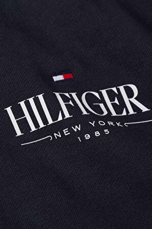 Erkek Hilfiger Stacked Fermuarlı Kapüşonlu Sweatshirt - Lacivert | M