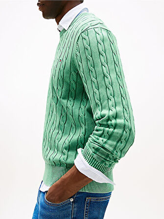 CLASSIC CABLE GMD C NK Erkek Yeşil Kazak - MW0MW39524