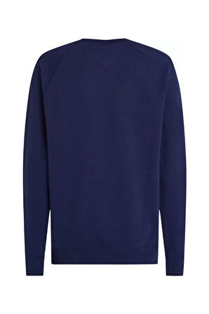 Erkek Regular Fit Monogram Logolu Esnek Sweatshirt - Lacivert | L