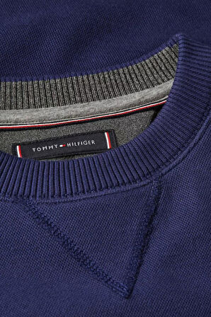 Erkek Regular Fit Monogram Logolu Esnek Sweatshirt - Lacivert | L