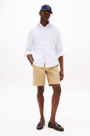 Erkek Regular Fit Çizgili Oxford Gömlek - Mavi | 2XL