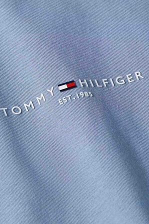 Erkek Tommy Logo Tipped T-Shirt - Açık Mavi | S