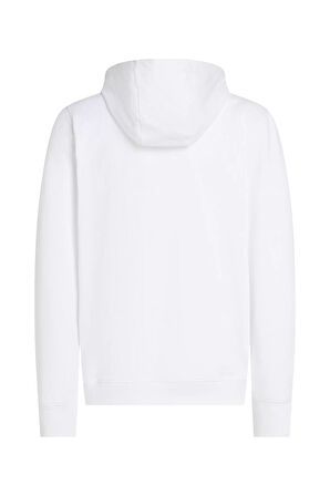 Erkek Hilfiger Stacked Kapüşonlu Fermuarlı Sweatshirt - Beyaz | M