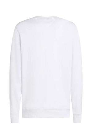 Erkek Göğüs Logo Baskılı Sweatshirt – Beyaz | XL