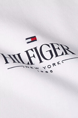 Erkek Göğüs Logo Baskılı Sweatshirt – Beyaz | XL