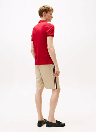 Tommy Hilfiger Kırmızı Erkek Polo T-Shirt MW0MW39348XLD_INTERLOCK FLAGCUFF SL