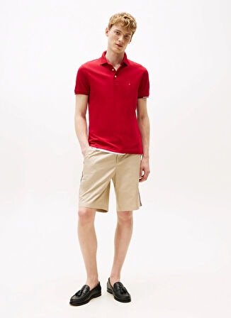 Tommy Hilfiger Kırmızı Erkek Polo T-Shirt MW0MW39348XLD_INTERLOCK FLAGCUFF SL