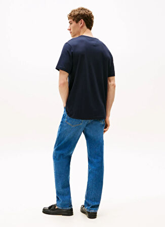Tommy Hilfiger Bisiklet Yaka Mavi Erkek T-Shirt MW0MW39368DW5_COTTON MODAL TEE