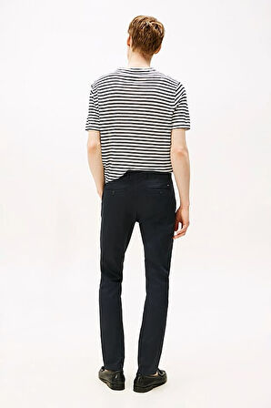 Erkek Slim Fit Dokulu Bleecker Chino Pantolon - Lacivert | 34/32