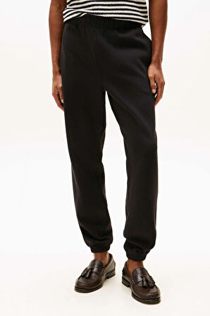 Erkek Monogram İşlemeli Eşofman Altı - Siyah | XS