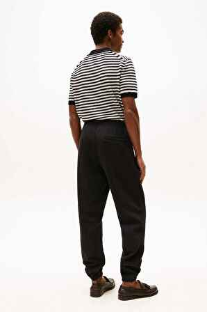 Erkek Monogram İşlemeli Eşofman Altı - Siyah | 2XL