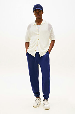 Erkek Monogram İşlemeli Eşofman Altı - Mavi | 2XL