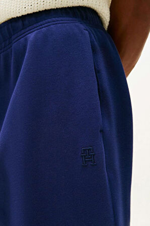 Erkek Monogram İşlemeli Eşofman Altı - Mavi | 2XL