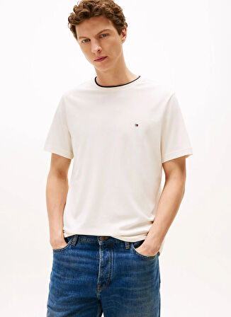 Tommy Hilfiger Bisiklet Yaka Sarı Erkek T-Shirt MW0MW39368Z00_COTTON MODAL TEE