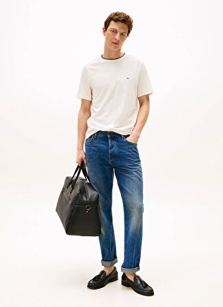 Tommy Hilfiger Bisiklet Yaka Sarı Erkek T-Shirt MW0MW39368Z00_COTTON MODAL TEE