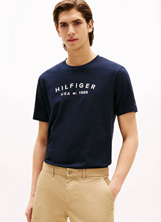 Tommy Hilfiger Bisiklet Yaka Mavi Erkek T-Shirt MW0MW39356DW5_FATHERS DAY TEE