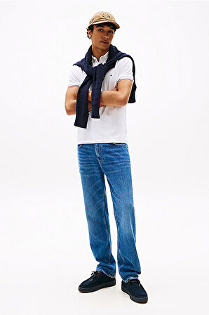 Erkek İnterlock Flagcuff Polo T-Shirt - Beyaz | S