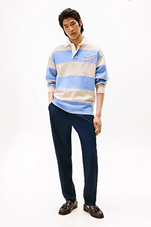 Erkek Tapered Fit Bilek Boy Teknik Kumaş Pantolon - Lacivert | 34/30