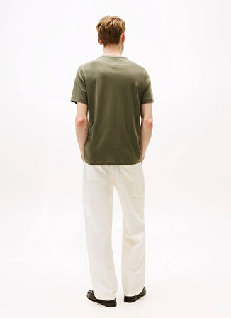 Tommy Hilfiger Bisiklet Yaka Yeşil Erkek T-Shirt MW0MW39368PLI_COTTON MODAL TEE