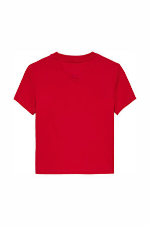 Kadın TH Slim Fit Kalp Baskılı Tişört – Kırmızı | XS