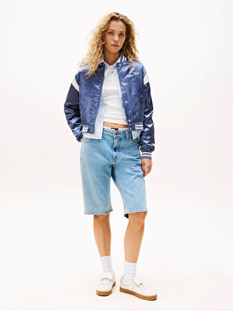 Tommy Jeans TJW SCRIPT VARSITY JACKET Kadın Gri Ceket DW0DW20960PO6