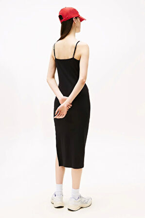 Tommy Jeans Badge Kadın Siyah Elbise DW0DW21170BDS