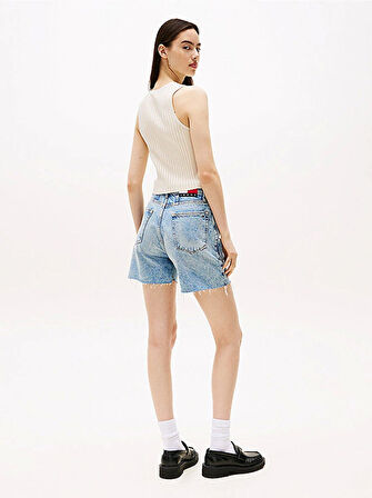 Tommy Jeans TJW RIB RACER TANK Kadın Beyaz Kazak DW0DW20975YBL