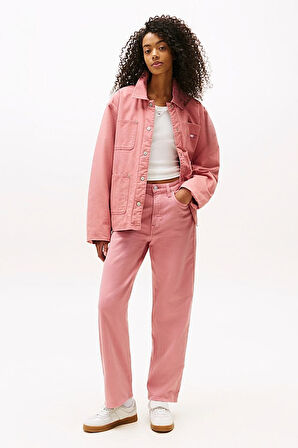 Kadın Yama Cepli İş Ceketi - Pembe | L