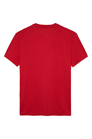 Erkek TJM Reg Flag Linear SS Tee Ext T-Shirts - Kırmızı | XS