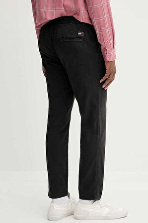 Erkek Çift Pilili Rahat Konik Kesim Pantolon - Siyah | 30/30